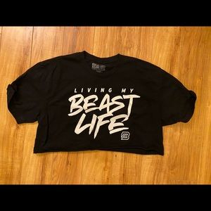 Bulkgear Blk bf style cropped workout tee LARGE